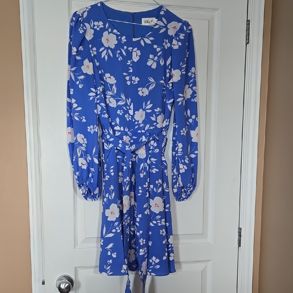 Eliza J Blue Floral Dress